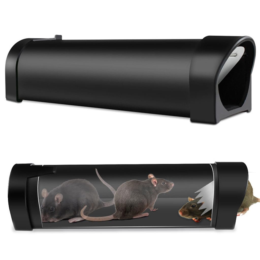 HASTHIP 27cm Humane Mouse Trap Cage - Continuous Rat Trap Cage for House Patio - Self-Locking Mousetrap - Reusable Enlarged Smart Rat Catcher & Rodent Trap for Mice, Pets, Rodents HASTHIP 27cm Humane Mouse Trap Cage - Continuous Rat Trap Cage for House Patio - Self-Locking Mousetrap - Reusable Enlarged Smart Rat Catcher & Rodent Trap for Mice, Pets, Rodents